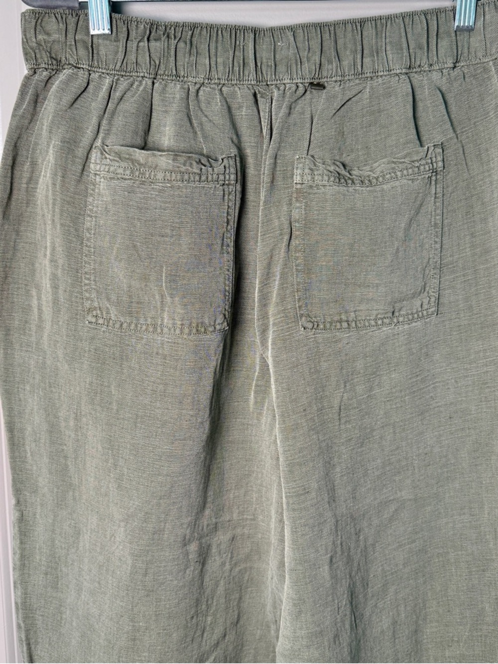 Cynthia Rowley Wide-Leg Linen Crop Pant | Sage | XL - Picture 4 of 6